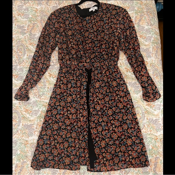 Jason Wu Knee Length Floral Long Sleeved Dress - Picture 4 of 7